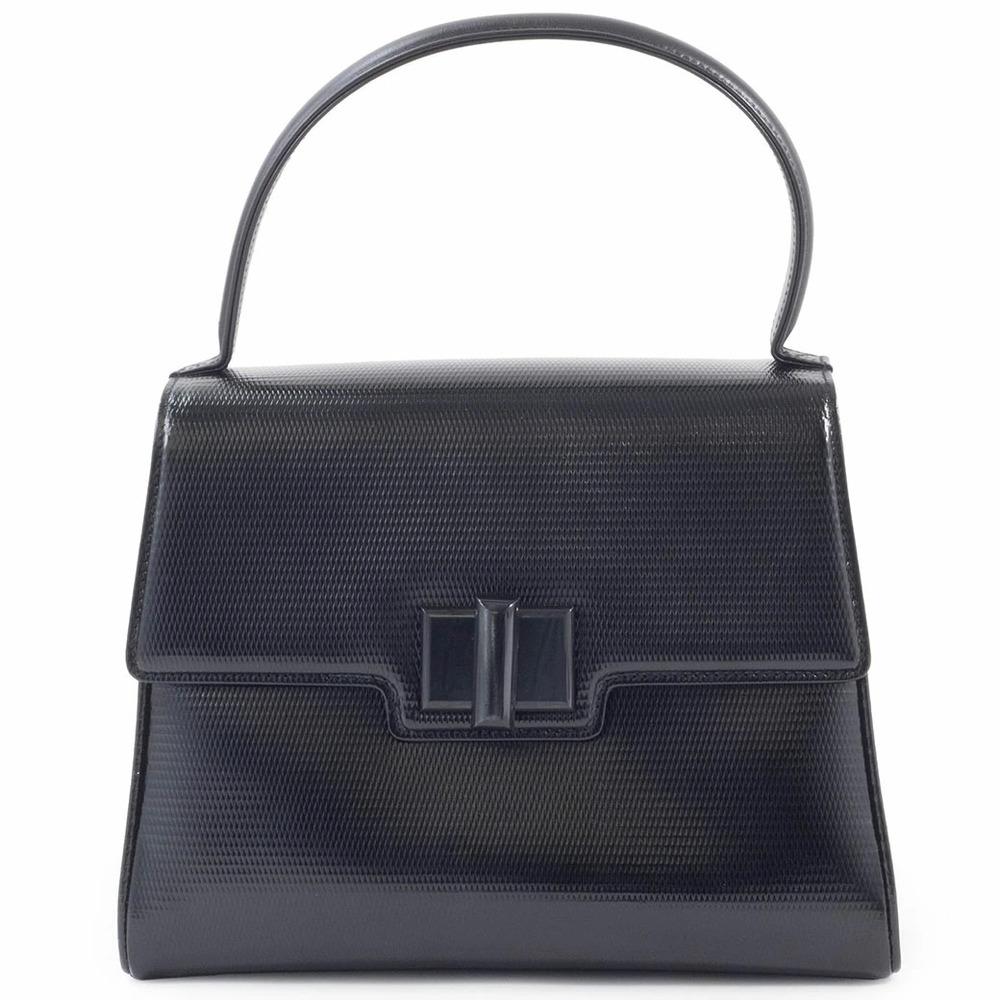 Gucci bag handbag leather black embossed